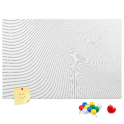 Kurken prikbord met abstracte lijnen