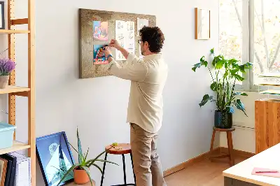 Memobord van kurk Verouderde continentenkaart