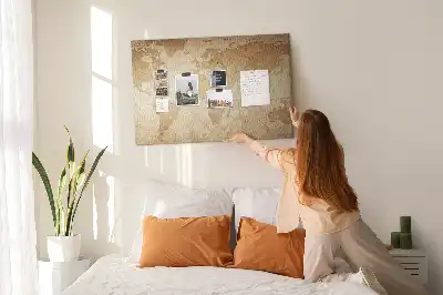 Memobord van kurk Verouderde continentenkaart