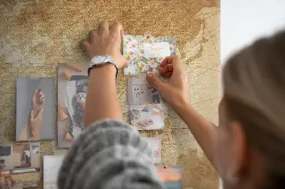 Memobord van kurk Verouderde continentenkaart