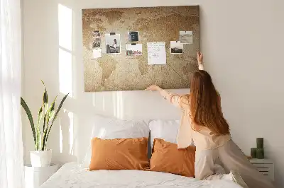 Memobord van kurk Verouderde continentenkaart