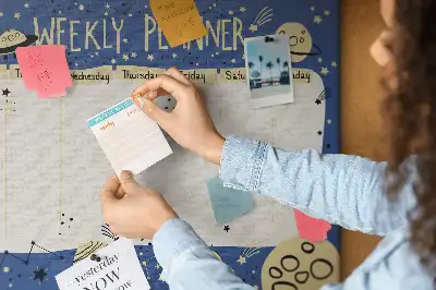Kurk prikbord Kosmische weekplanner