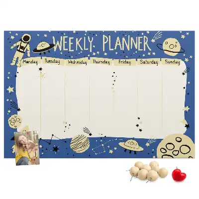 Kurk prikbord Kosmische weekplanner