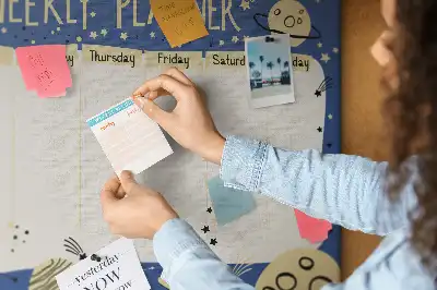 Kurk prikbord Kosmische weekplanner