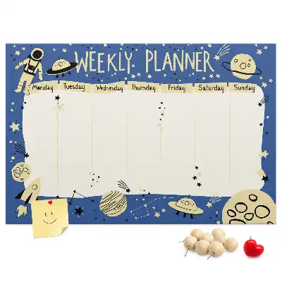 Kurk prikbord Kosmische weekplanner