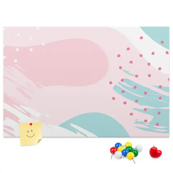 Memobord van kurk Pastel abstractie