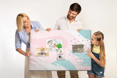 Memobord van kurk Pastel abstractie