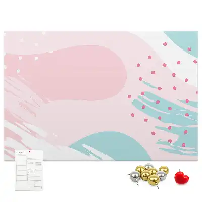 Memobord van kurk Pastel abstractie