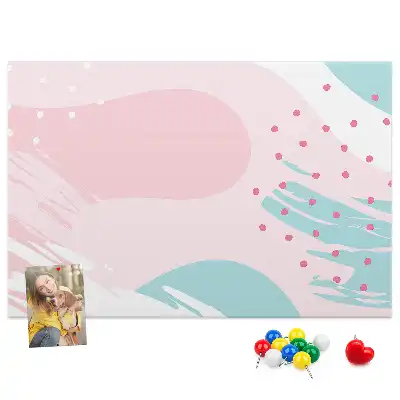 Memobord van kurk Pastel abstractie