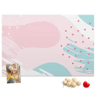 Memobord van kurk Pastel abstractie