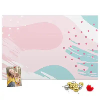 Memobord van kurk Pastel abstractie