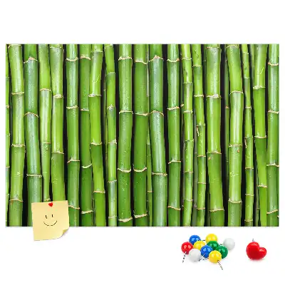 Memobord van kurk met bamboe frame