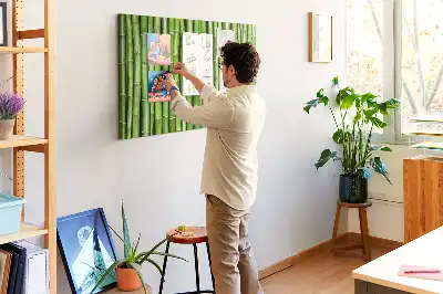 Memobord van kurk Bamboe muur