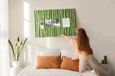Memobord van kurk Bamboe muur
