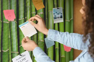 Memobord van kurk Bamboe muur