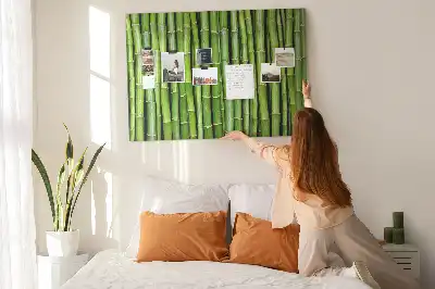 Memobord van kurk Bamboe muur