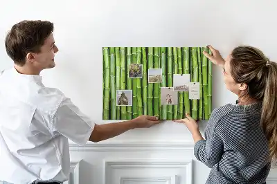 Memobord van kurk Bamboe muur