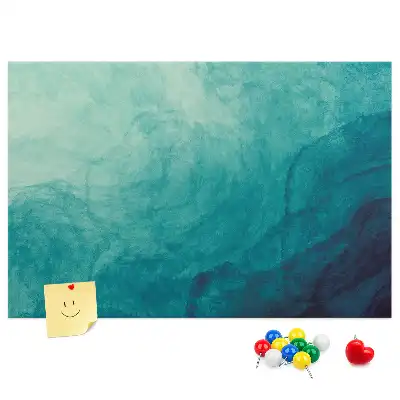 Kurken memobord met abstracte diepte-print