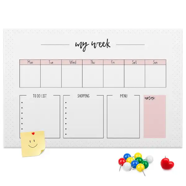 Kurk prikbord Mijn weekplanner