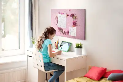 Memobord van kurk Hart van bloemen