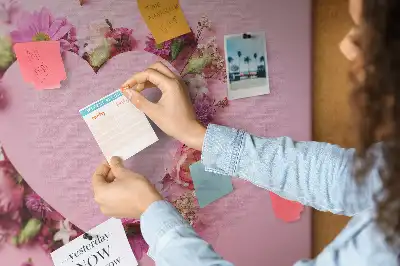 Memobord van kurk Hart van bloemen