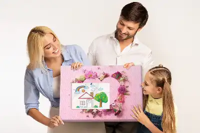 Memobord van kurk Hart van bloemen