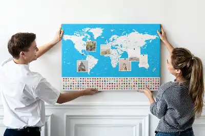 Kurk prikbord Omtrekkaart van landen