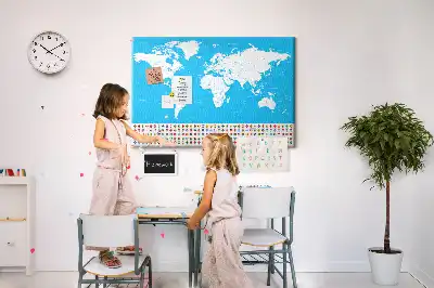 Kurk prikbord Omtrekkaart van landen