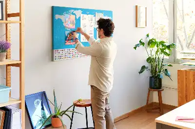 Kurk prikbord Omtrekkaart van landen
