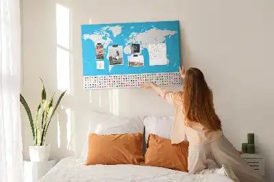 Kurk prikbord Omtrekkaart van landen