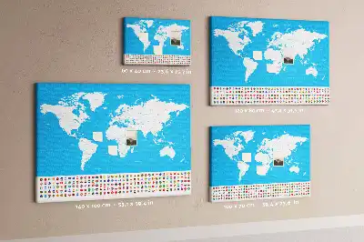 Kurk prikbord Omtrekkaart van landen