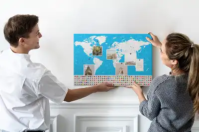 Kurk prikbord Omtrekkaart van landen