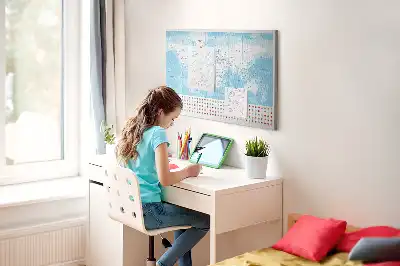 Kurk prikbord Illustratie continentenkaart