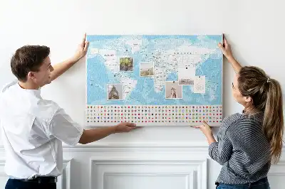 Kurk prikbord Illustratie continentenkaart