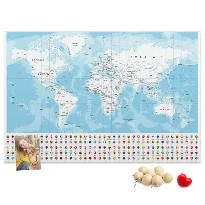 Kurk prikbord Illustratie continentenkaart