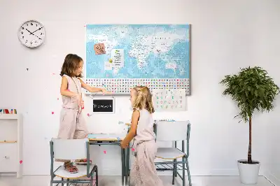 Kurk prikbord Illustratie continentenkaart