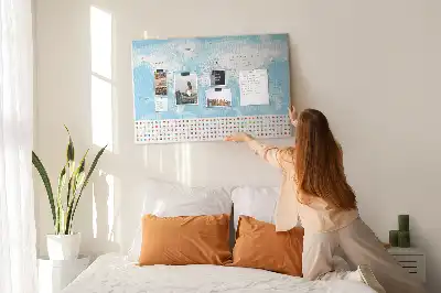 Kurk prikbord Illustratie continentenkaart