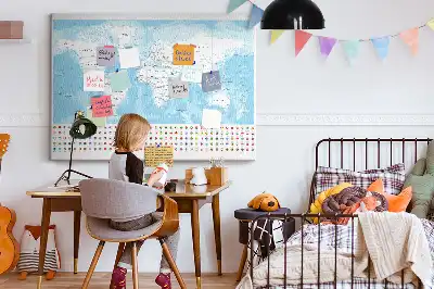 Kurk prikbord Illustratie continentenkaart