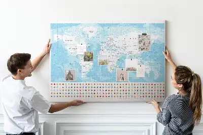 Kurk prikbord Illustratie continentenkaart