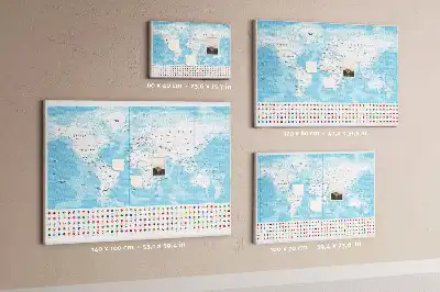 Kurk prikbord Illustratie continentenkaart