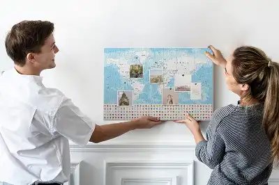 Kurk prikbord Illustratie continentenkaart
