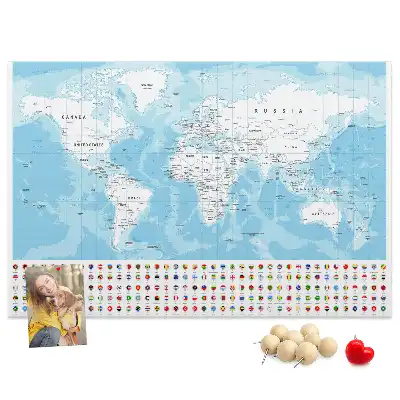 Kurk prikbord Illustratie continentenkaart
