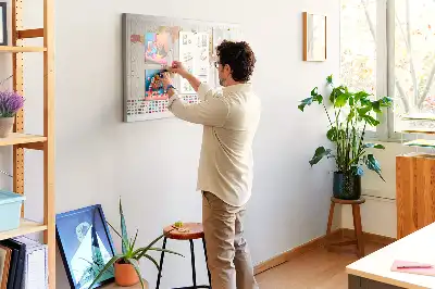 Memobord van kurk Ontwerp van een wereldkaart