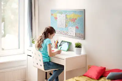 Kurk prikbord Geografie wereldkaart