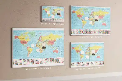 Kurk prikbord Geografie wereldkaart