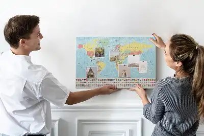 Kurk prikbord Geografie wereldkaart