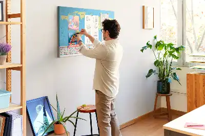 Memobord van kurk Klassieke wereldkaart