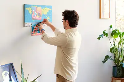 Memobord van kurk Klassieke wereldkaart