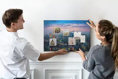 Kurk prikbord Stad 's nachts
