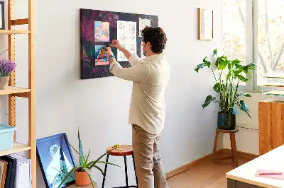 Memobord van kurk Exotische bloemen